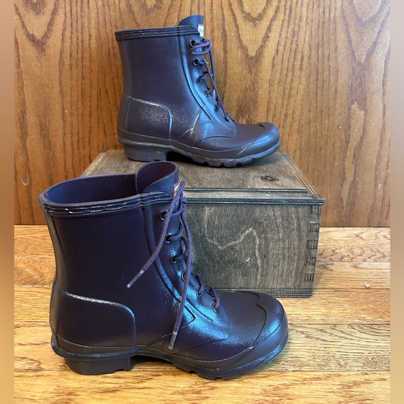 Hunter Lace Up Boots Purple Urchin - Picture 3 of 8